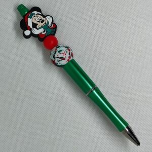 Minnie Mouse Christmas Festive Beadable Pen